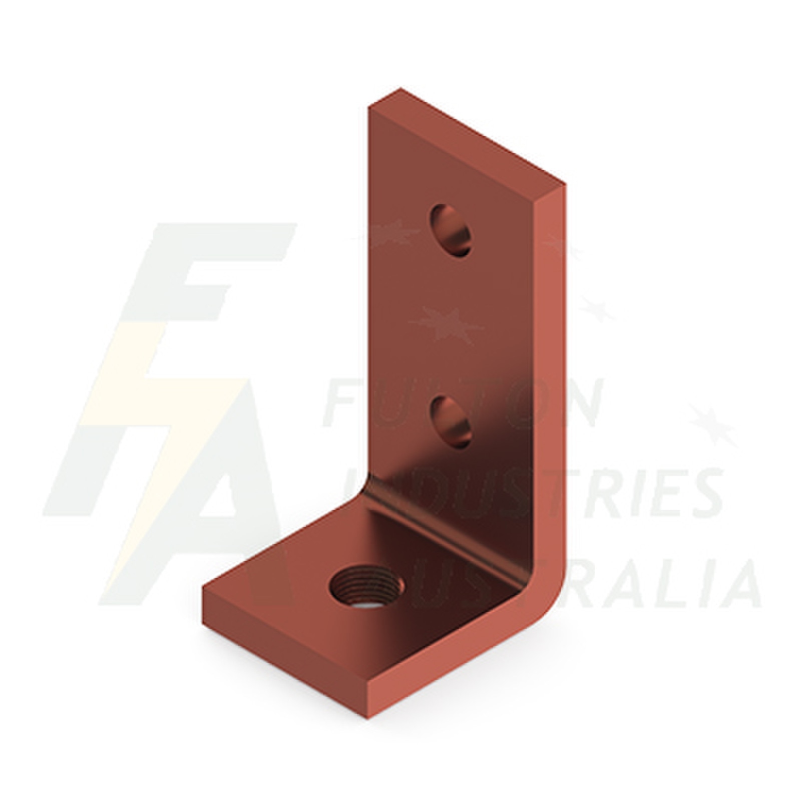 CRAB16 - Copper lightning finial bracket Right angle M16